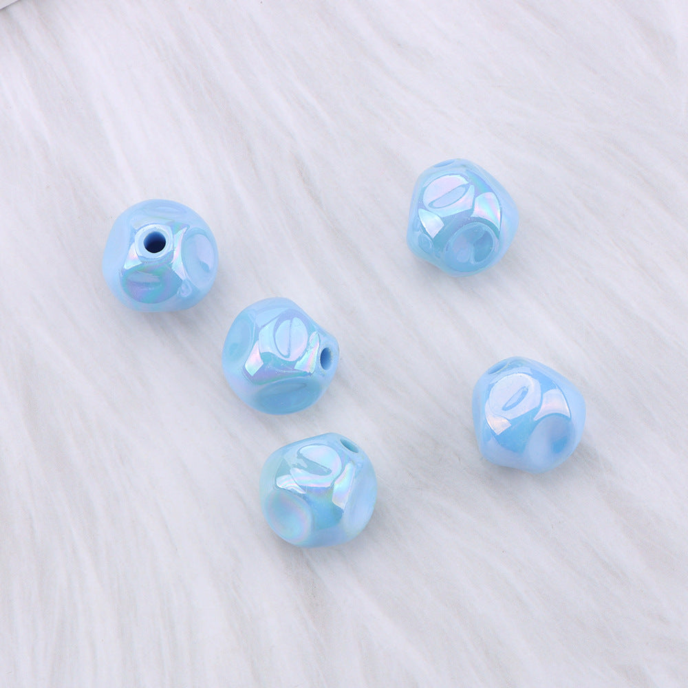 Beads for Beading Pens – Irregular Polygonal Beads for Phone Charms and Keychains-1bags